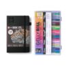 SAKURA Gelly Roll 74 Pack Gift Set and A5 Black Paper Sketchbook Bundle