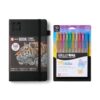 SAKURA Gelly Roll Metallic 10 Pack and A5 Black Paper Sketchbook Bundle