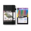 SAKURA Gelly Roll Metallic 10 Pack and A5 Sketchbook Black Art Bundle