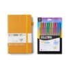 SAKURA Gelly Roll Metallic 10 Pack and Dotted A5 Notebook Japanese Kerria