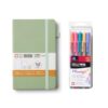SAKURA Gelly Roll Moonlight 25 Pack and Dotted A5 Notebook Pale Patina