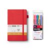 SAKURA Gelly Roll Moonlight 25 Pack and Dotted A5 Notebook Plum Blossom