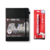 SAKURA SumoGrip Pencil and A4 Sketchbook Black Drawing Sketch Bundle