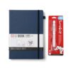 SAKURA SumoGrip Pencil and Ruled A4 Notebook Deep Indigo Writing Bundle