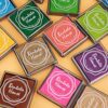 Saluaqui 20 Color Ink Pads Set for Finger Painting Vibrant Rubber Stamp Pads for Crafting and Card Making and Washable Ink