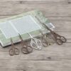 Saluaqui Vintage Stainless Steel Sewing Scissors Cutting Tool for Fabric Crafts DIY Ergonomic Guitar Leaf Tower Patterns 5 Sizes 3 5 (leaf scissors silver)