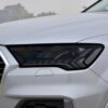 SamLng Car Front Light Film for Audi Q7 4M 2016-2024 Car Headlight Tint Black Protective Film Retrofitting Anti Scratch Transparent TPU Sticker Accessories