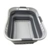 SAMMART 42L (11 Gallon) Collapsible Plastic Storage Basket - Foldable Pop Up Storage Container/Hamper - Portable Laundry Organizer - Space Saving (Grey, 42L (Style A))