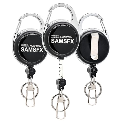 SAMSFX Tape Measure Fish Ruler 40Inch/1Meter Retractable Measuring Tape for Fish Measurement Dual Sided Fishing Equipment (3PCS in Pack)