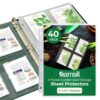 Samsill 4 Pocket Garden Seed Storage Sheet Protectors, 40 Pack, Fits Standard 3 Ring Binder, 4" x 5.75" Ultra Clear Pockets, Top Loading Seed Organizer Sleeves, 160 Pockets