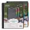 Samsill Spiral Folder Organizer (2-Pack) - 5 Dividers & 10 Pockets with Zipper Pouch, Multi Pocket Color Cordinated Folder Binder with Customizable Tabs, Document Organizer (Fashion)