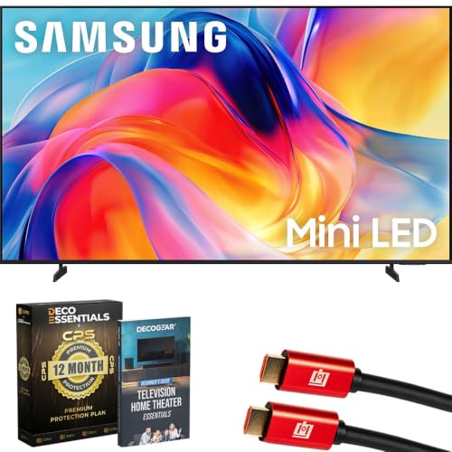 Samsung 65" Mini LED M70H 4K 3840x2160 Vision AI Smart TV, Titan Black (2026) UN65M70HAFXZA Bundle with 1 YR CPS Enhanced Protection Pack, 6FT HDMI Cable and Deco Gear Home Theater Beginner's Guide