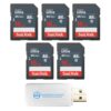 SanDisk 5 Pack Ultra UHS-I Class 10 16GB SDHC Card SDSDUNS-016G-GN3IN