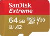 SanDisk Extreme SDSQXAH-064G-GH3MA microSD 64GB UHS-I U3 V30 Write Up to 80MB/s Full HD & 4K SanDisk Extreme SDSQXAH-064G-GH3MA New Package