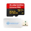 SanDisk microSDXC Extreme PRO U3 V30 512GB Memory Card SDSQXCJ-512G-GS6MA