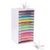 SANFURNEY 12-Tier Origami Paper Organizer for 6" x 6" Paper