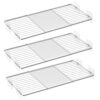 SANNO Tension Shelf Organizer for Closet, Adjustable 17-31" with Heavy-Duty Adhesive - DIY Expandable Shelf Dividers for Cabinet, Pantry, Wardrobe, Kitchen, 3 Pack