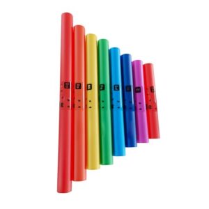 Sanpyl 8 Tones Musical Sound Tube, Colorful Percussion Instrument Set, 8Pcs Sound Tube Kit for Collective Performance Birthday Gift Classroom (Without Rope)