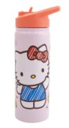 Sanrio Hello Kitty Insulated Water Bottle | 20oz Sanrio Hello Kitty Kids Flip Straw Cup | Double Wall BPA-Free Reusable Bottle for Girls | Ages 3+