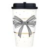 Santa Barbara Design Studio Paper To-Go Cup Set - 8-Count Disposable Coffee Cups with Lids and Sleeves, 16-Ounce, Bow