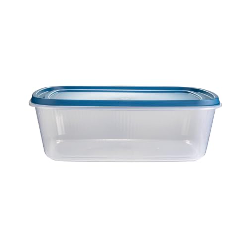 sanzinaz Large Storage Containers with Lids, 2 Pack, 2.5 Gallon Rectangle Plastic Storage Bins, Stackable Kitchen Organizer Containers for Pantry, Meal Prep, Leftovers, Dry Goods, Home Organization