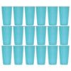 SANZINAZ Plastic Disposable Party Cups 16 oz, Terrific Teal, 18 Count Drinking Cups for Parties, Events, Gatherings, Celebrations, Picnics, Home, Office, Everyday Beverage Serving