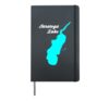 Saratoga Lake New York - Minimalist Hardcover Journal, Black