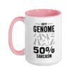 Sarcasm Dna Test Genetic Testing Crispr Microbiology Ceramic Mug, Pink/White, 15oz