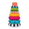 Sassy Stacks of Circles Stacking Ring STEM Learning Toy, Age 6+ Months, Multi, 9 Piece Set (Pack of 12)