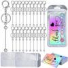 Sasylvia 60 Pcs Beadable Keychain Bars Bulk,Silver