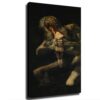 Saturn Devouring His Son By Goya Canvas Wall Art Prints Poster for Living Room Bedroom Home Office Kitchen Apartment Hallway Wall Decor (Framed,12" L x 18" W)
