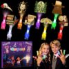 Sauyoza 36 Pack Back to School Party Favors LED Finger Lights for Kids, Classic Academia Goodie Bag Stuffers, Classroom Treasure Box Prizes, Glow in the Dark Welcome Back Party Supplies