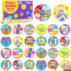 Sauyoza 52 Pack Baby Nursery Rhyme Party Favors Fidget Spinner for Kids Birthday, Kids Educational Fidget Spinner Bulk for Classroom Rewards, Goodie Bag Stuffers, Early Learning Party Supplies