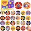 Sauyoza 52 Pack Ring Battle Sports Party Favors Fidget Spinner for Kids Birthday, Arena Fight Themed Fidget Spinner Bulk for Classroom Rewards, Goodie Bag Stuffers, Power Fighter Sport Party Supplies