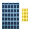 SAVERHO 36 Clear Pockets Classroom Pocket Chart for Cell Phone and Calculator Holder, Door Hanging Pocket Chart for Classroom Phone Holder with Number Sticker and Hooks (Blue)