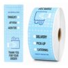 Sawysine 500 PCS Tamper Evident Food Safety Seal Labels - 2.25 x 6.75 Inch Writable Quality Delivery Stickers for Takeout, Pickup, Catering, Restaurant Packaging