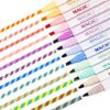 SAYEEC Magic Color Changing Markers, 12 Vibrant Colors Amazing Magic Highlighters, Double Sided Fluorescent Drawing Marker Pens for DIY Diary, Note Taking, Adult Coloring Book, 3D Lettering