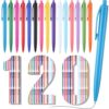 Sayglossy 120 Pcs Art Pastel Retractable Black Gel Pens Bulk 1.0mm Aesthetic Black Ink Pens Cute Office Desk Accessories Stationery Home Work Essentials Nurse Supplies for Office Birthday Gifts
