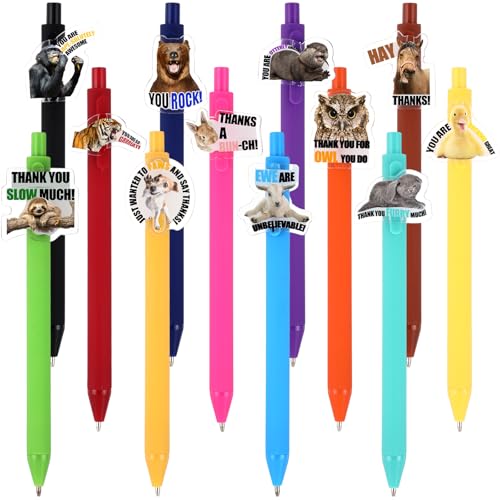 Sayglossy 12 Pcs Funny Appreciation Ballpoint Pens Bulk Veterinary Pens Thank You Gifts for Employee Vet Tech Coworker Team Staff Office Supplies Decor