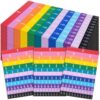 Sayglossy 20 Set Fraction Manipulatives for Math Rainbow Color Fraction Tiles Set Classroom Montessori Manipulatives Math Materials for Maths Classroom School Learning Educational Supplies