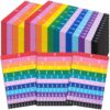 Sayglossy 40 Set Fraction Manipulatives for Math Rainbow Color Fraction Tiles Set Classroom Montessori Manipulatives Math Materials for Maths Classroom School Learning Educational Supplies