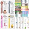 Sayglossy 60 Sets Funny Employee Appreciation Gifts Bulk Funny Animal Thank You Ballpoint Pens and Inspirational Cards Inspirational Gifts for Teacher Student Staff Coworkers Team Group