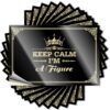 Saying Teen Boy Bedroom Decor Vinyl Sticker | Keep Calm I'm A Figure Retro for Classroom Use(6X9CM)
