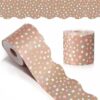 Saypacck 68.9 ft Kraft Pastel Bulletin Board Border Back to School Theme Decoration First Day of School Pastel Polka-Dot Rolled Border Trim for Party Classroom Bulletin Boards Chalkboard Wall Decor