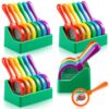 Saysurey 24 Pcs Magnifying Glass for Kids Shatterproof Science Jumbo Magnifiers with Stand Plastic Handheld Magnifier Glass Preschool Science Toys for Observation Classroom Autistic (Bright Colors)