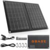 SBASE Portable Foldable Solar Panel Charger with USB C USB DC Output & Full Adapter Kit for Portable Power Station Camping Emergency