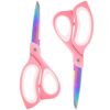 SCAIKTIG 8.5" Heavy Duty Scissors All Purpose for Office School Crafts Sewing Fabric, 2-Pack, Sharp 2.5mm Titanium Blades, Pink Comfort Grip Handles, Teacher Desk & Classroom Supplies/Must-Have