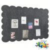 Scalloped Felt Bulletin Board, 48 * 32 Inch Decorative Felt Pin Board for Walls, Memo Board for Photos, Notes, Self-Adhesive Cork Board for Dorm, Office, Bedroom