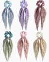 Scarf Scrunchie Hair Ties for Women, 6 Pack