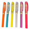 SCBS Writing Colorful Roller Ball Pens Set: 6 Colorful Roller Comfort Grip Ball Pens assorted between a Pack of Purple, Blue,Orange and a Pack of Blue, Pink, and Lime 0.7mm